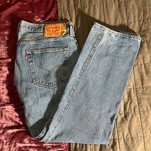 Levi's Men's Light Blue 501 Straight Jeans